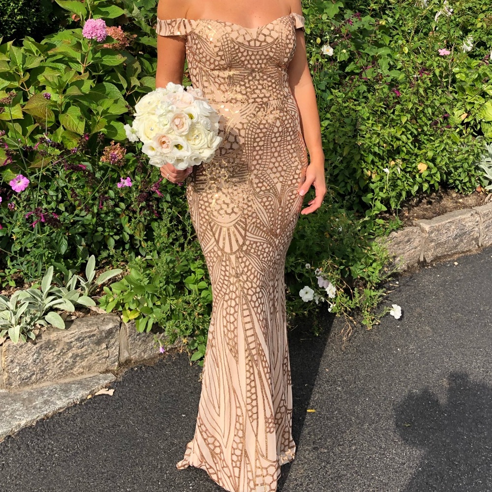 Gold sequin gown
